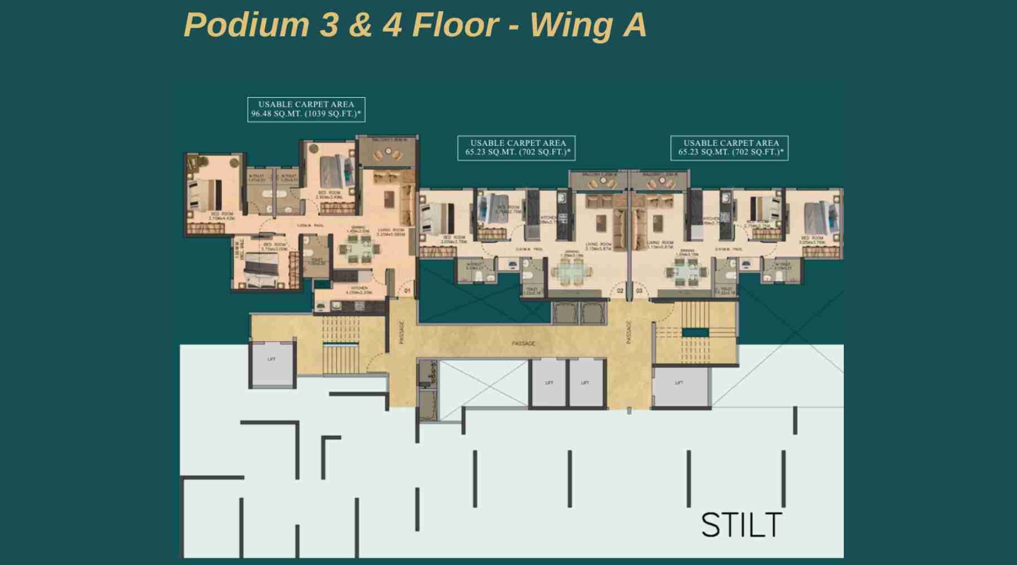 Dosti-Eden-Floor-Plan-Podium-3-&-4-Wing-A